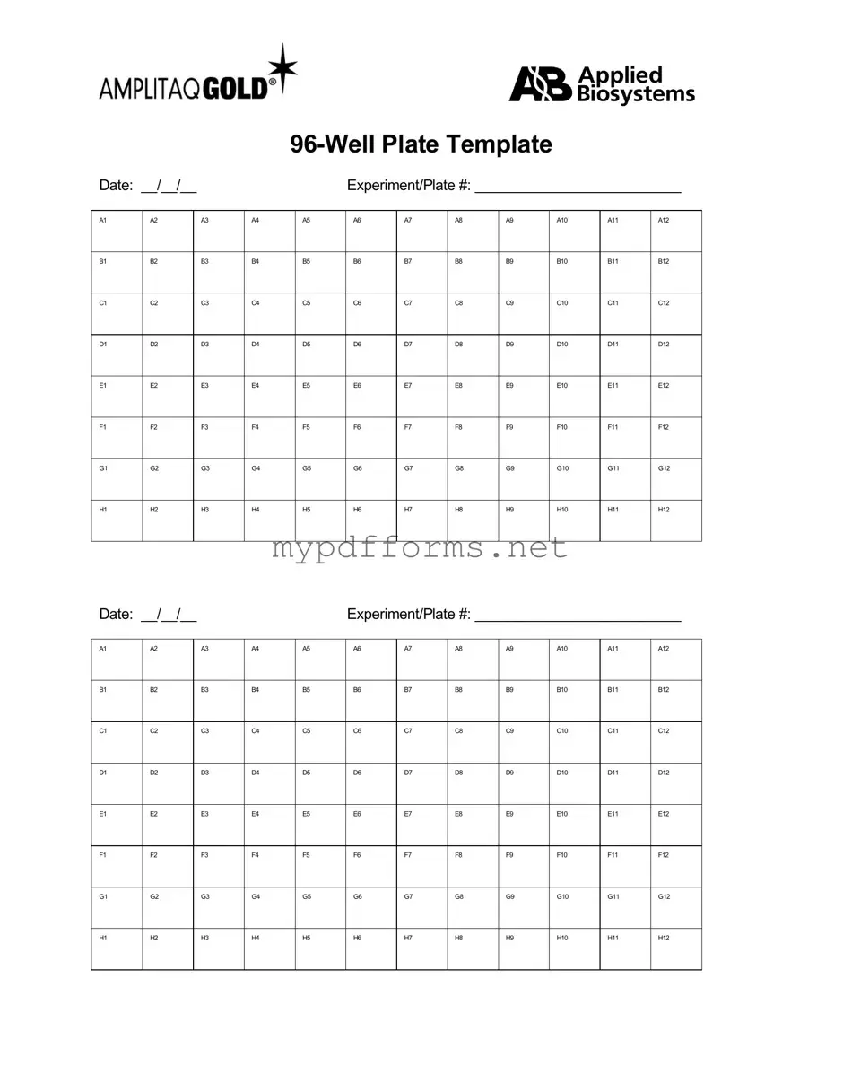 Get 96 Well Form in PDF