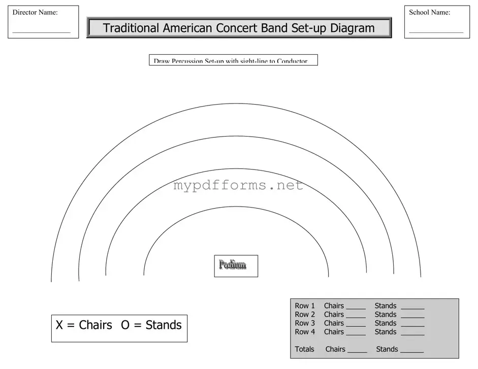 Get Band Seating Chart Form in PDF