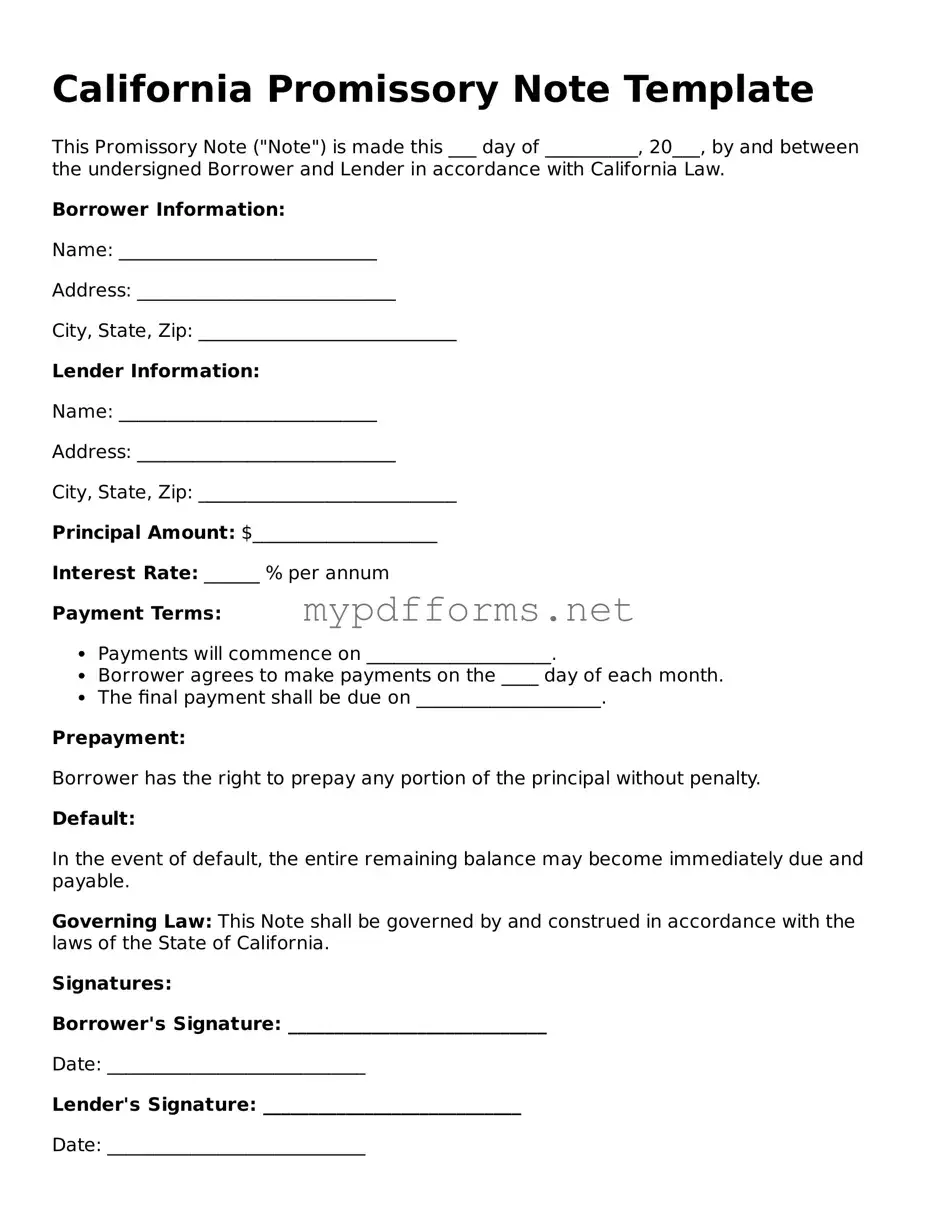 Attorney-Verified  Promissory Note Document for California