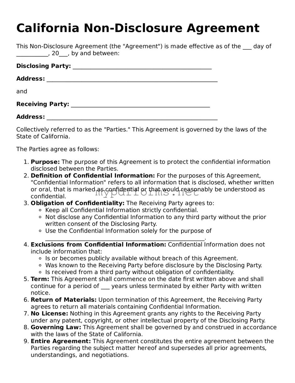 Attorney-Verified  Non-disclosure Agreement Document for California