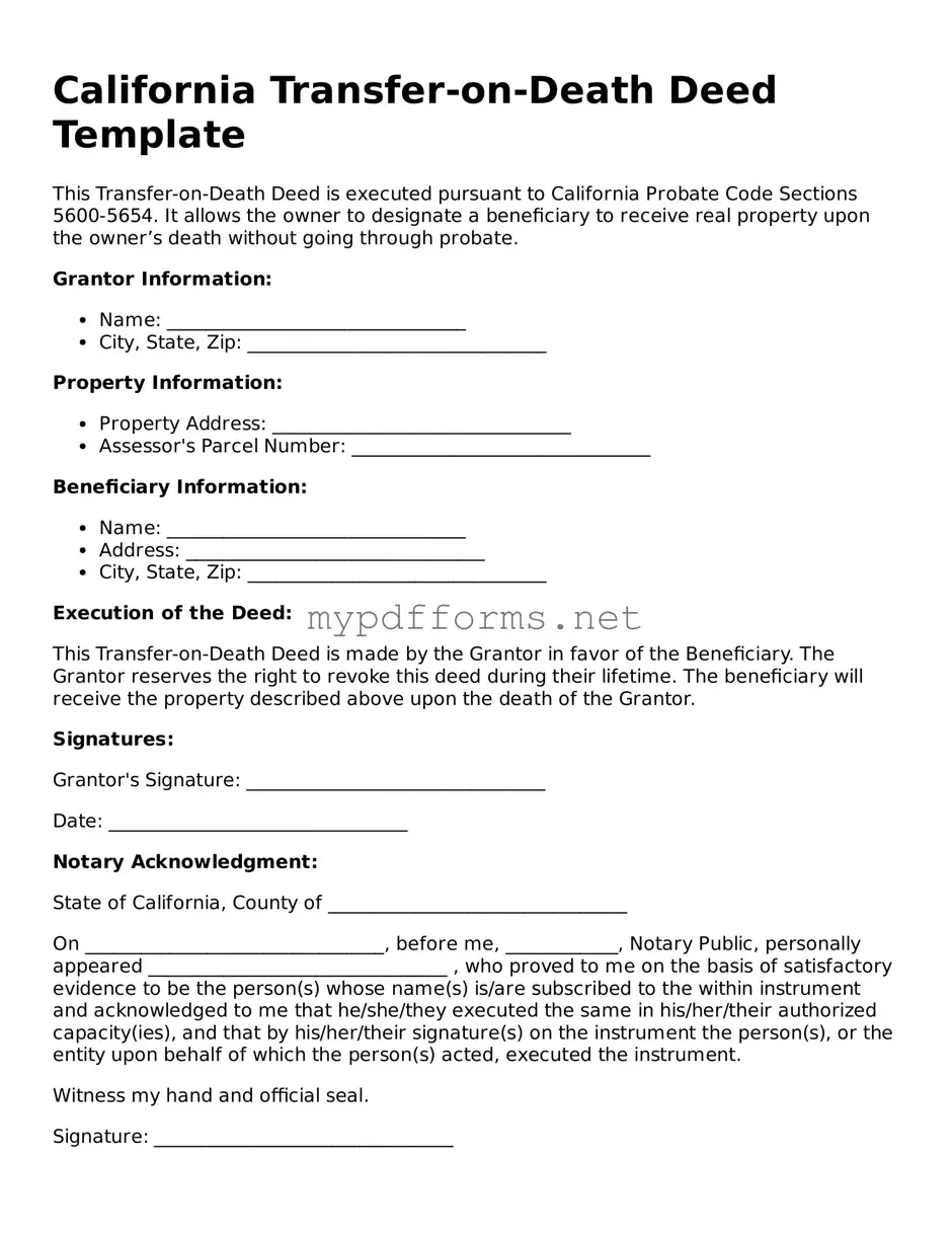 Attorney-Verified  Transfer-on-Death Deed Document for California
