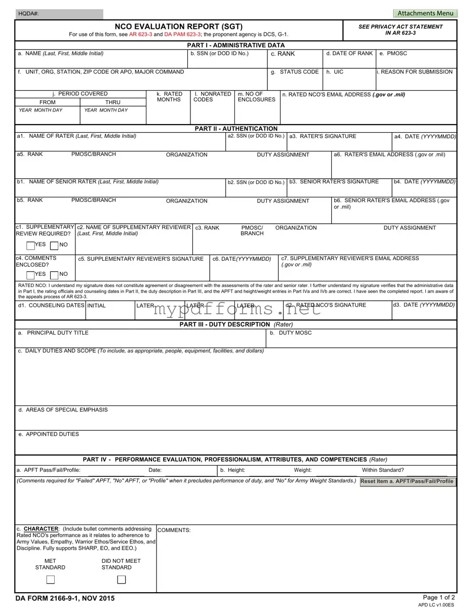 Get Da 2166 9 1 Form in PDF