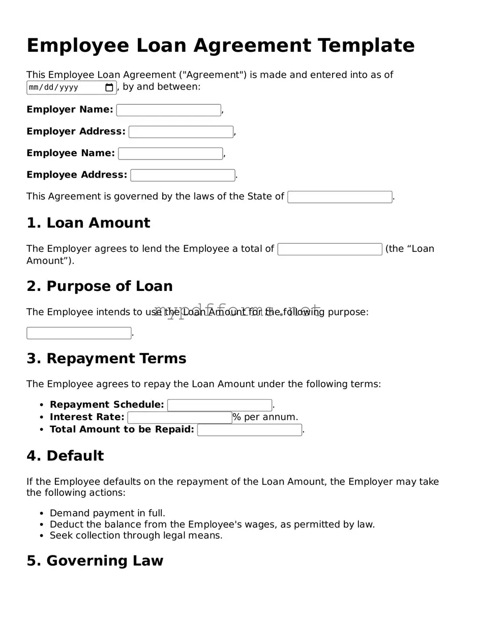 Employee Loan Agreement Template