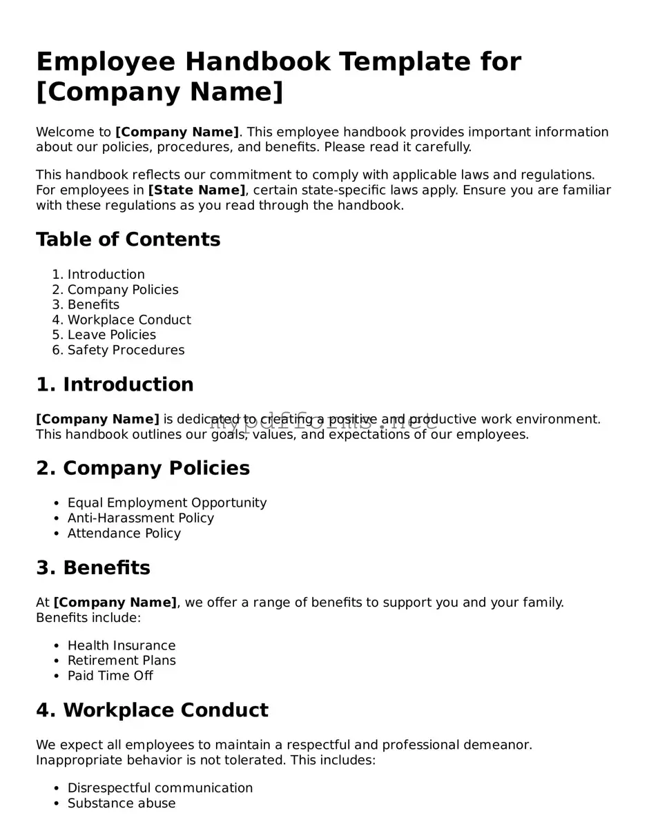 Employee Handbook Template