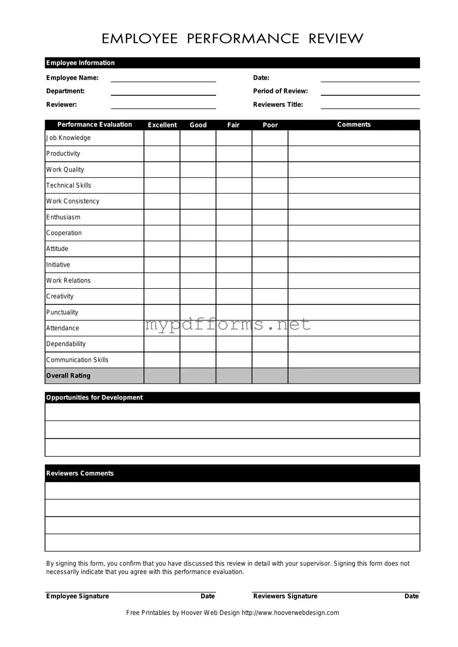Get Employee Form in PDF