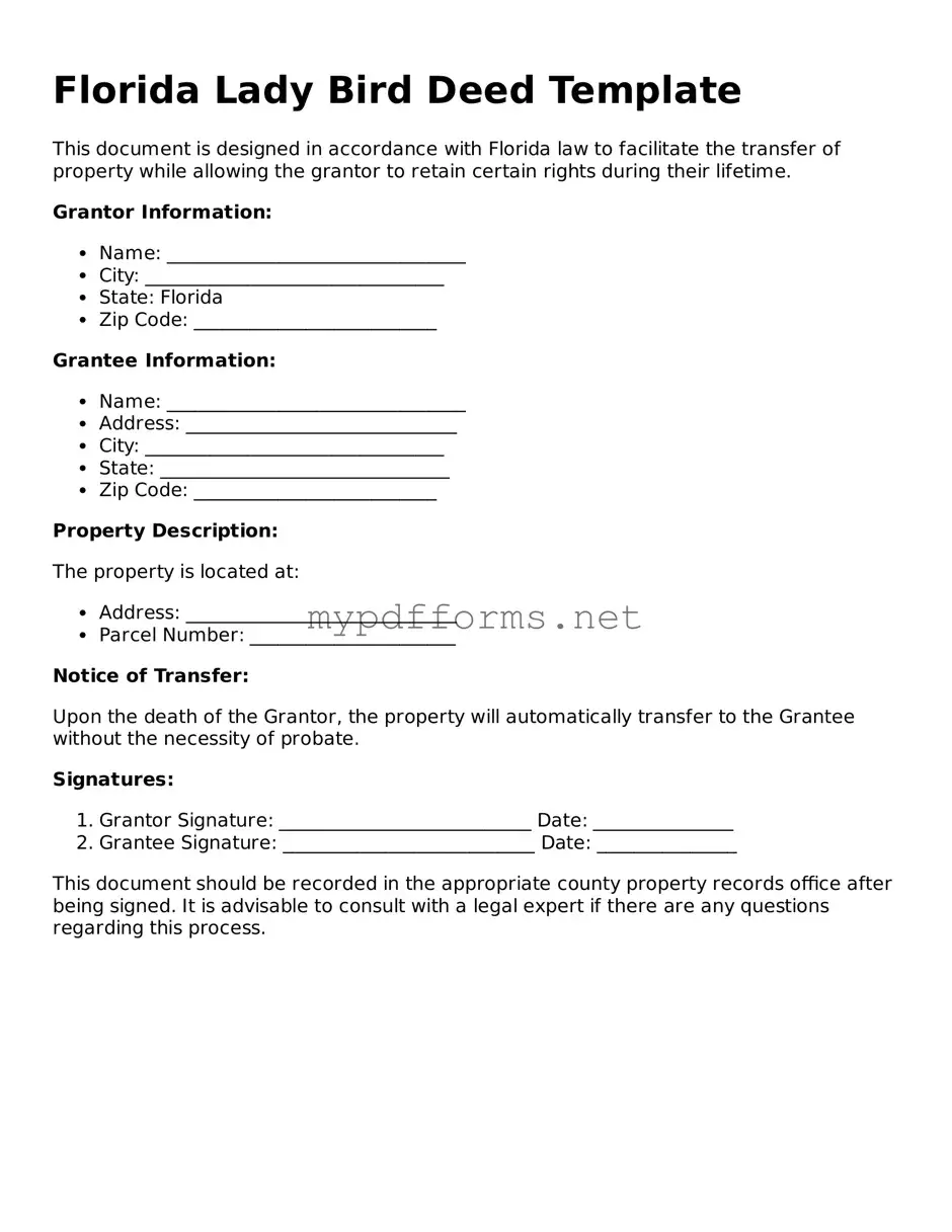 Attorney-Verified  Lady Bird Deed Document for Florida