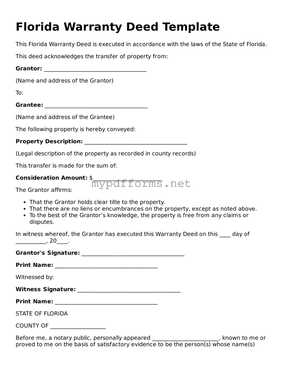 Attorney-Verified  Deed Document for Florida