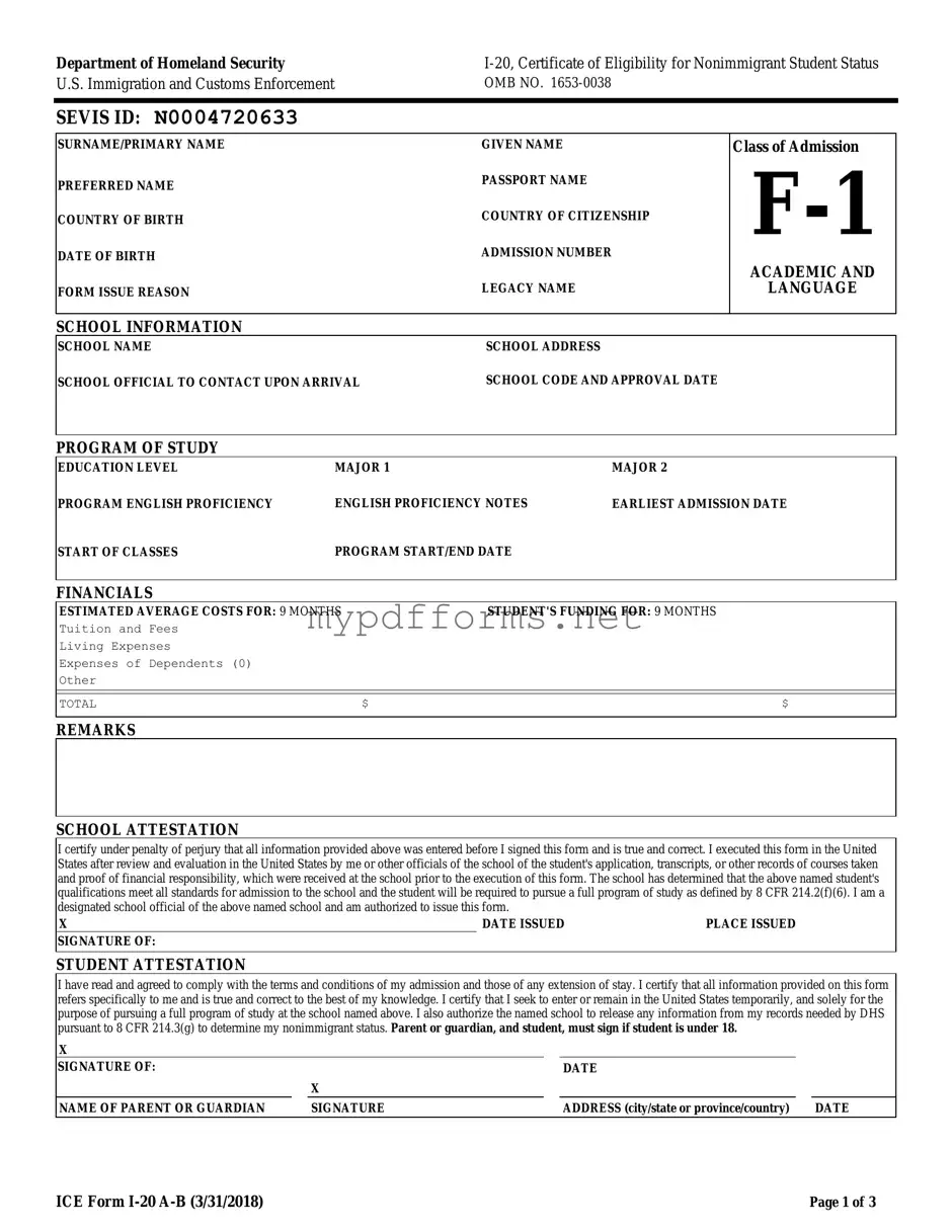 Get I 20 Form in PDF