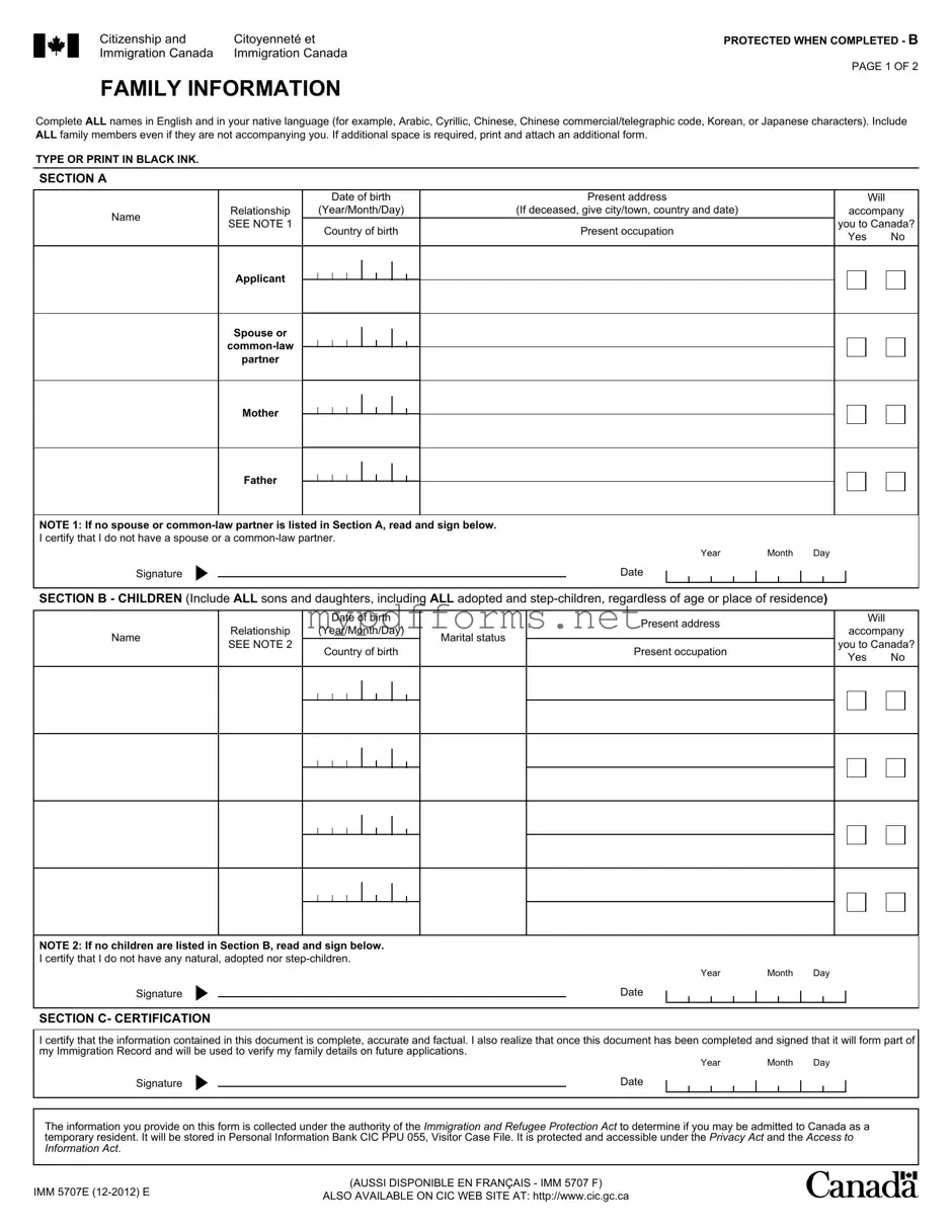 Get Imm5707 Form in PDF