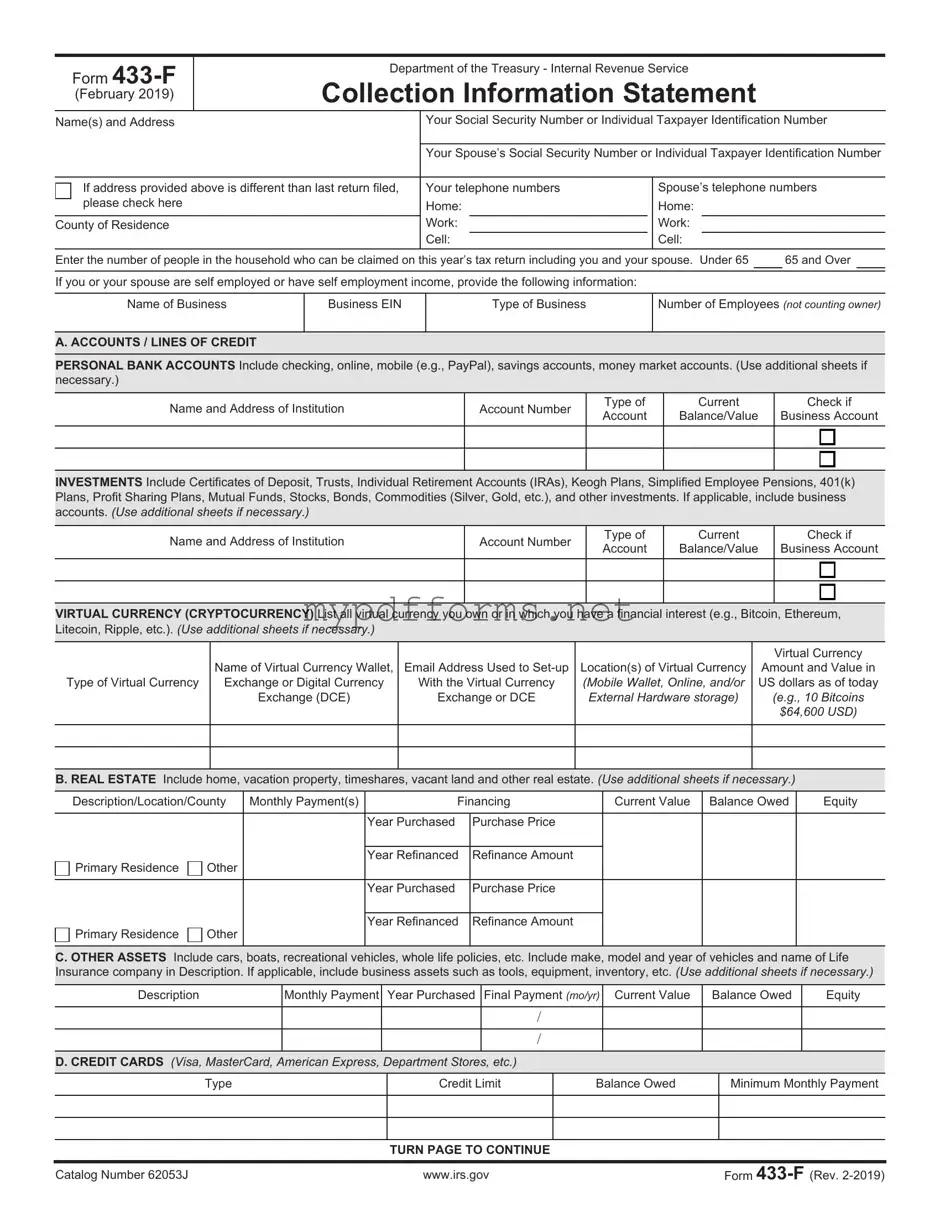 Get IRS 433-F Form in PDF