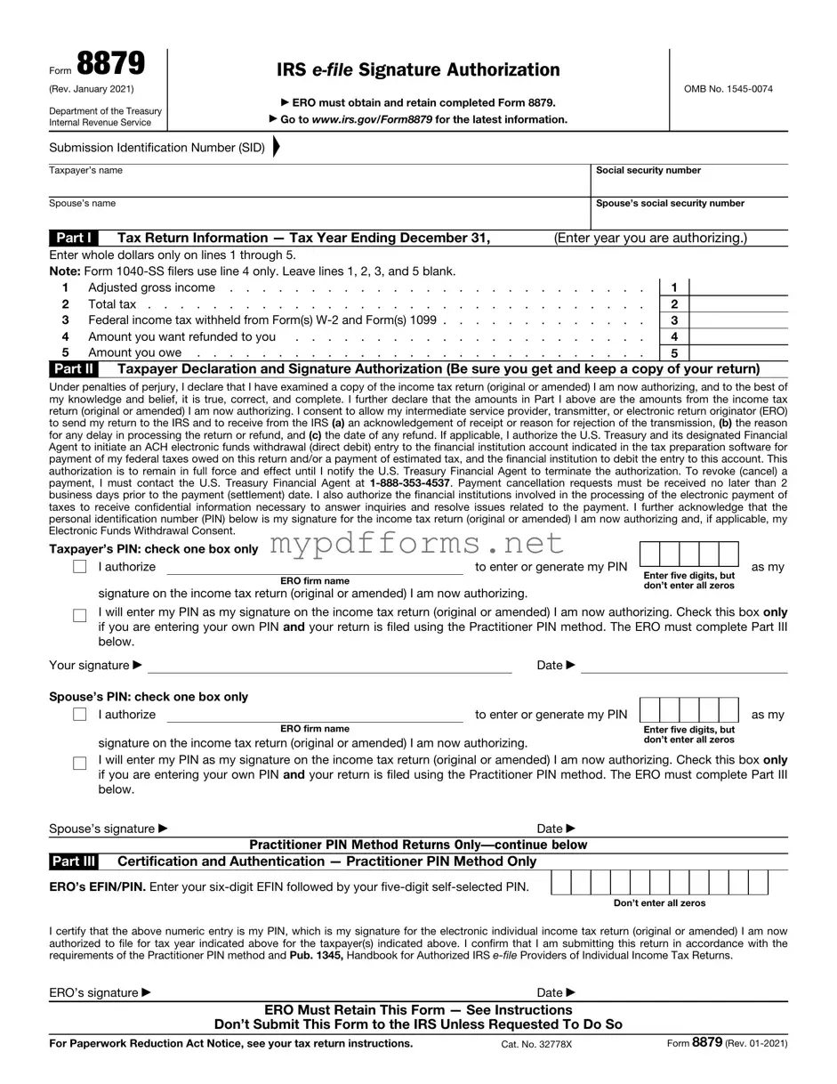 Get IRS 8879 Form in PDF