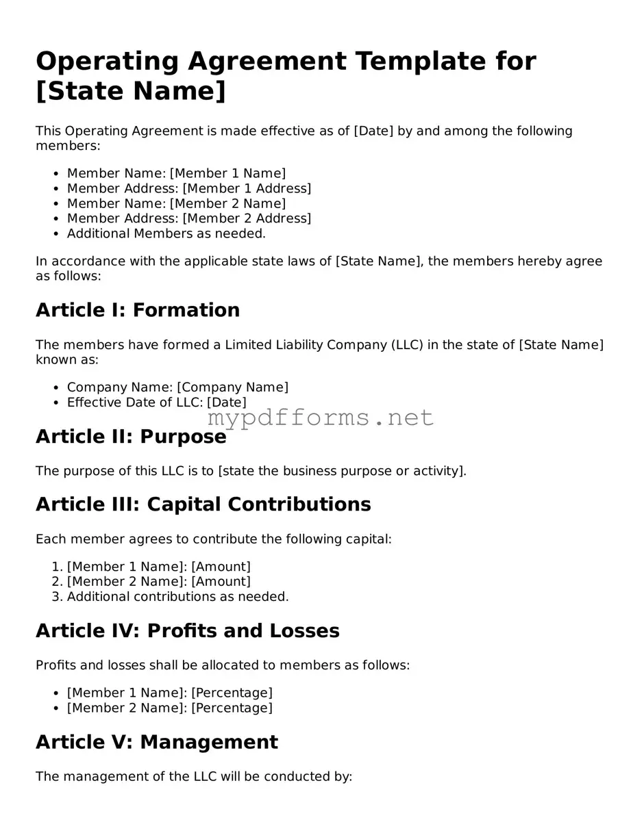 Operating Agreement Template