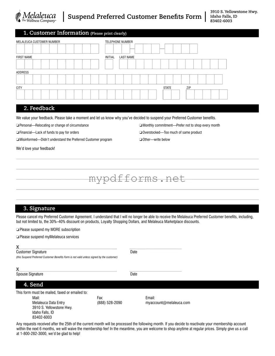 Get Melaleuca Cancellation Form in PDF