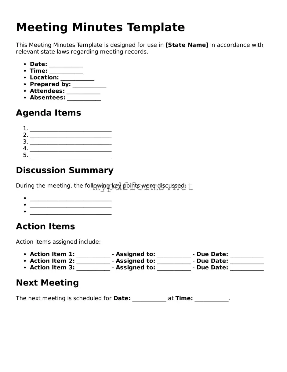 Meeting Minutes Template