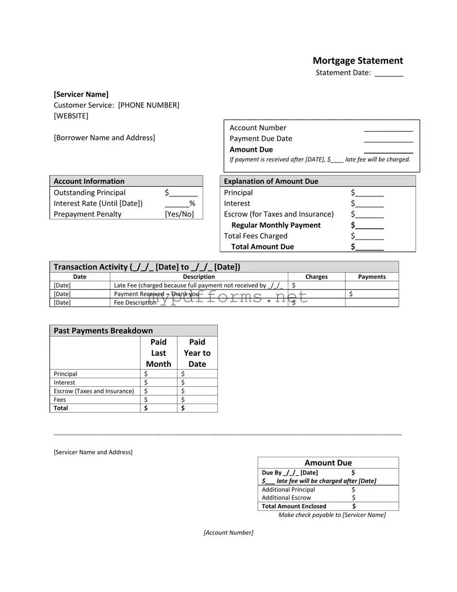 Get Mortgage Statement Form in PDF