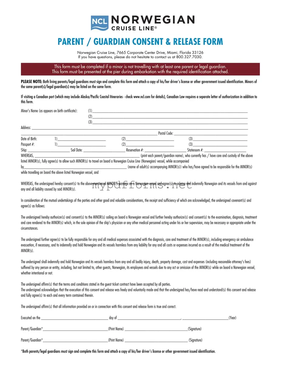 Get NCL Parental Consent Form in PDF