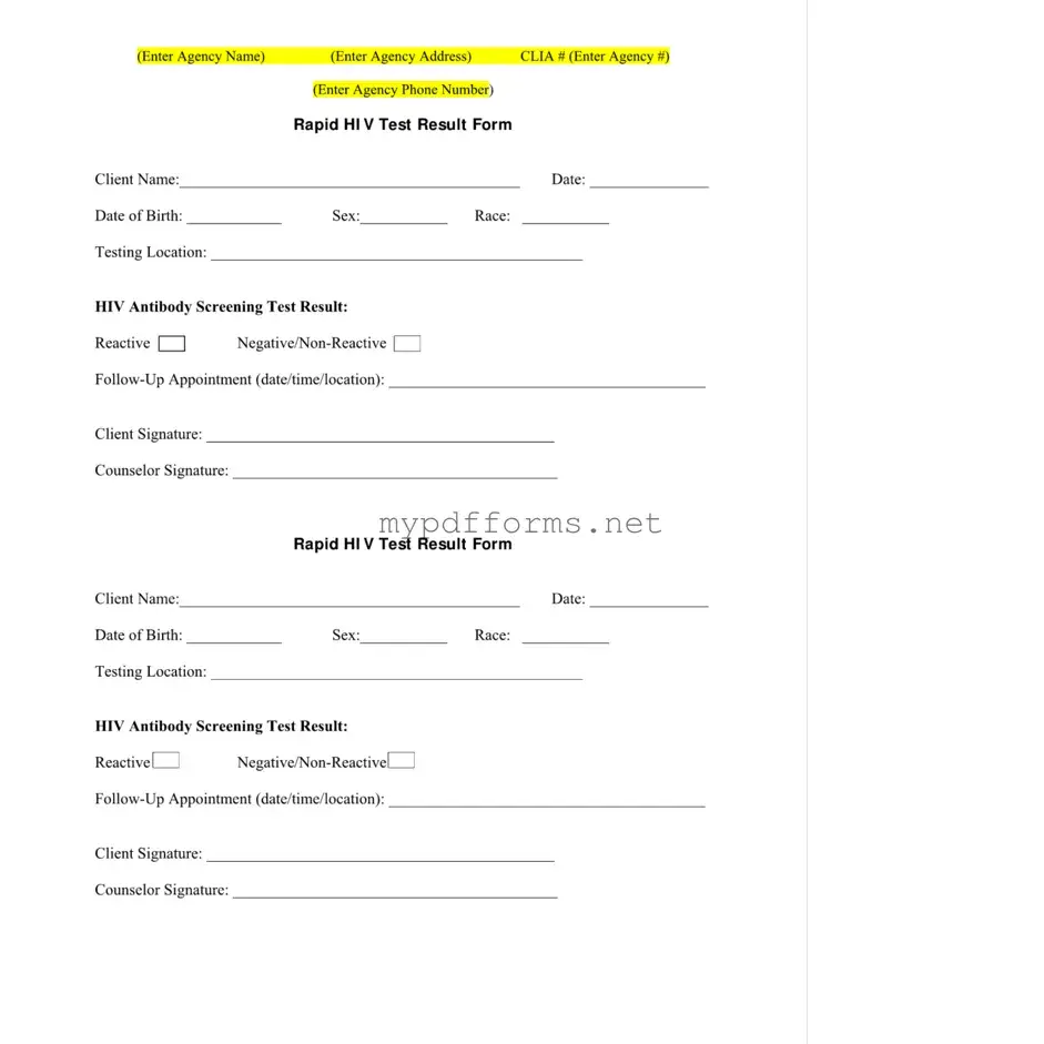 Get Negative Hiv Test Form in PDF