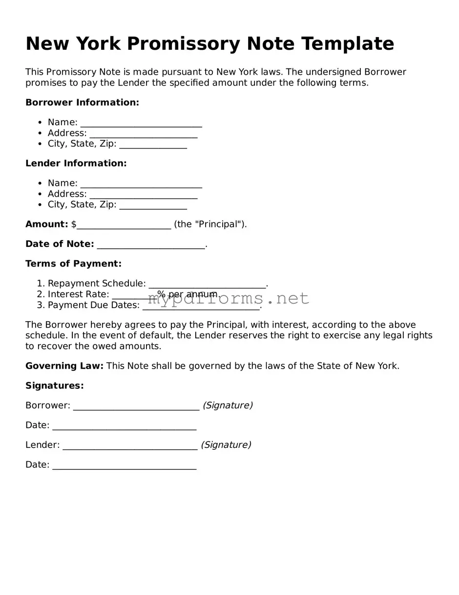 Attorney-Verified  Promissory Note Document for New York