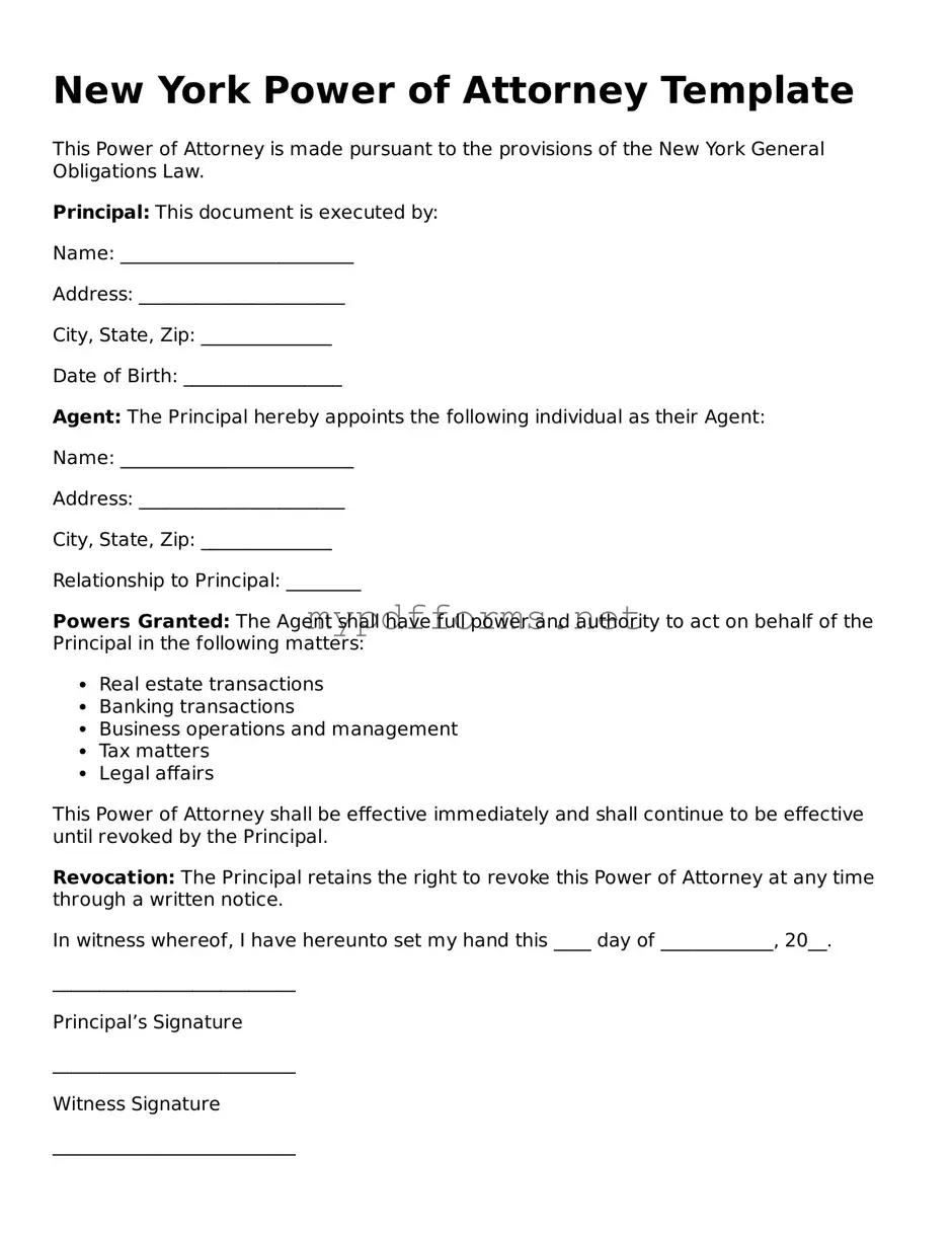 Attorney-Verified  Power of Attorney Document for New York