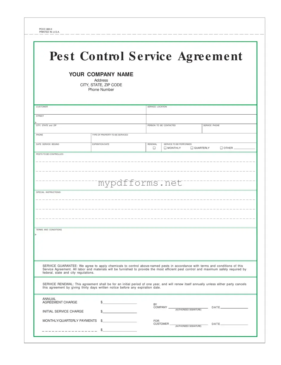 Get Pest Control Contract Form in PDF
