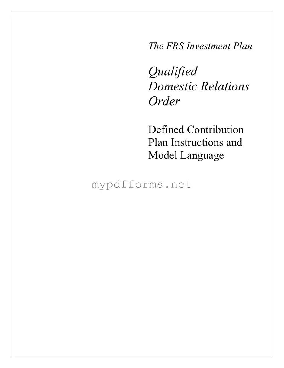 Get Qdro Form in PDF