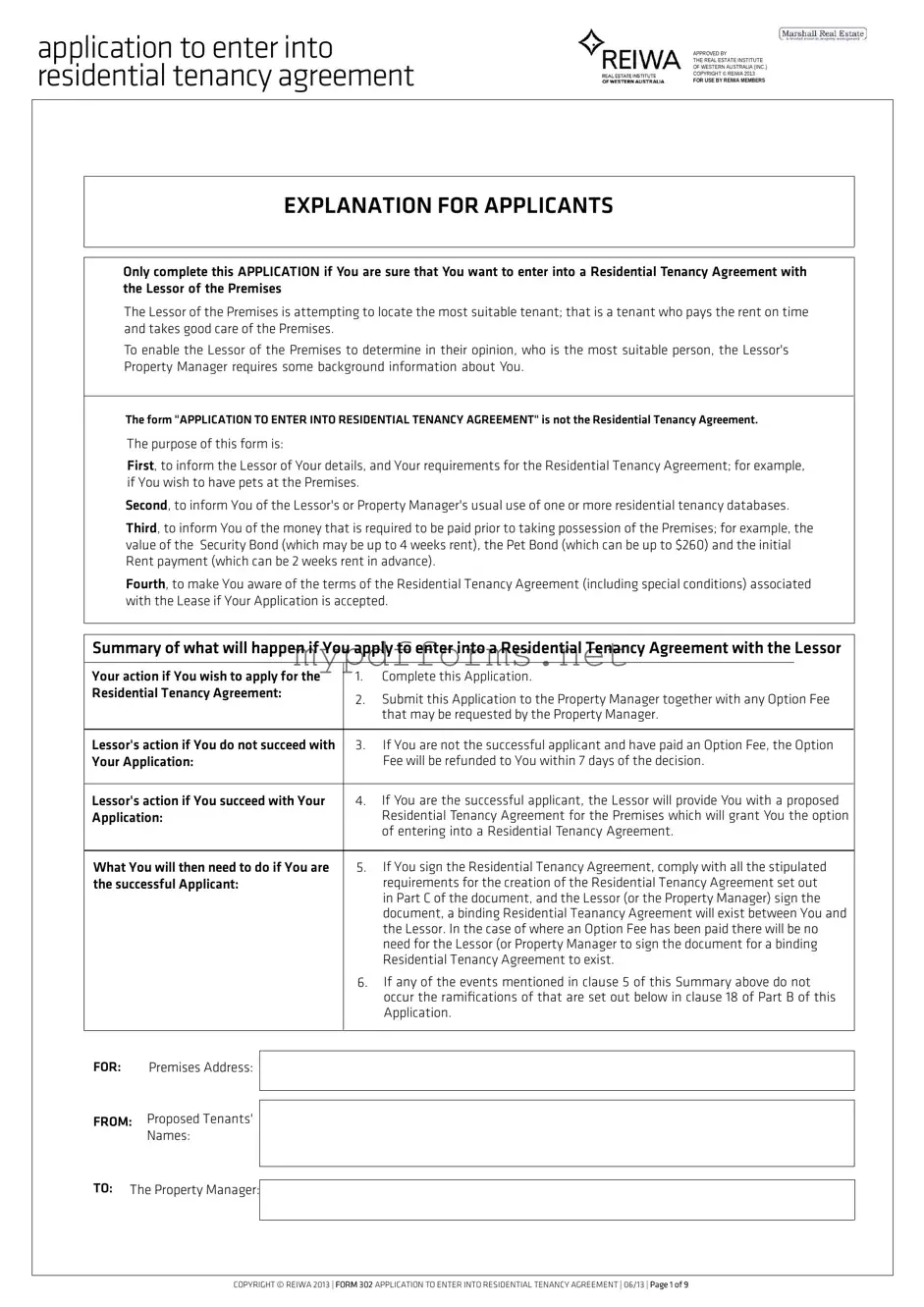 Get Reiwa Tenancy Application Form in PDF