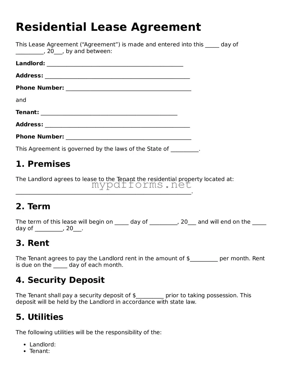 Lease Agreement Template