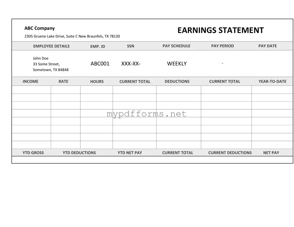 Get Independent Contractor Pay Stub Form in PDF