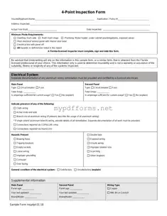 Get 4 Point Inspection Form in PDF