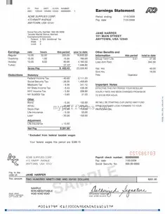 Get Adp Pay Stub Form in PDF
