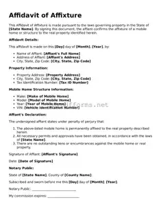 Affidavit of Affixture Template