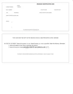 Get Auto Insurance Card Form in PDF