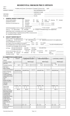 Get Broker Price Opinion Form in PDF