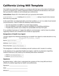 Attorney-Verified  Living Will Document for California