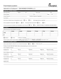 Get Chick Fil A Job Application Form in PDF