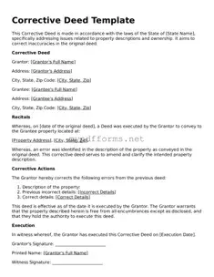 Corrective Deed Template
