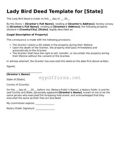 Lady Bird Deed Template
