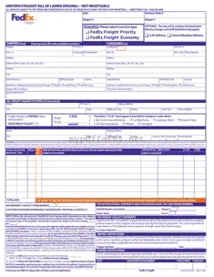 Get Fedex Bill Of Lading Form in PDF