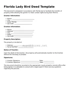 Attorney-Verified  Lady Bird Deed Document for Florida