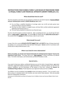 Get Florida Financial Affidavit Short 12.902(b) Form in PDF