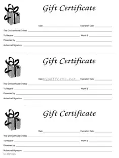 Get Gift Certificate Form in PDF