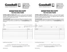 Get Goodwill donation receipt Form in PDF