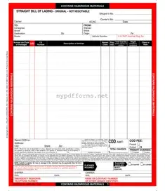 Get Hazard Bill Of Ladden Form in PDF