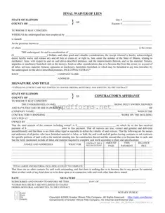 Get Illinois Final Waiver Of Lien Form in PDF