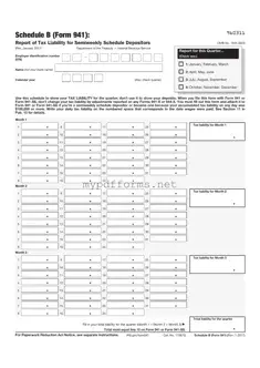 Get IRS Schedule B 941 Form in PDF