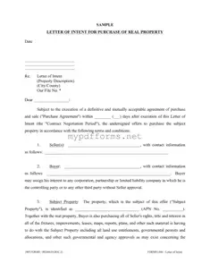 Get Letter To Purchase Land Form in PDF