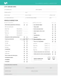 Get Lyft Inspection Form in PDF