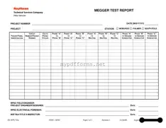 Get Megger Test Form in PDF