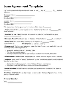 Loan Agreement Template