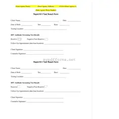 Get Negative Hiv Test Form in PDF